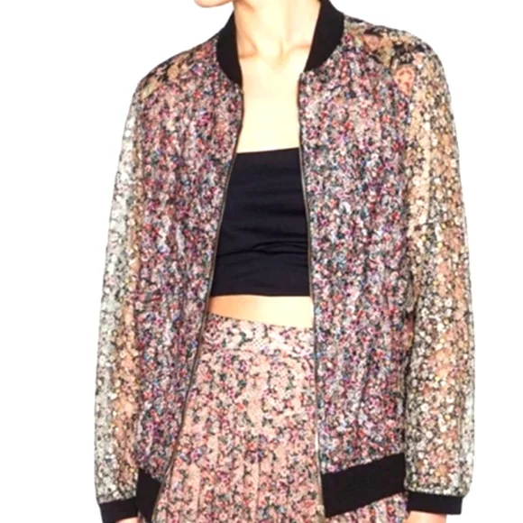 Zara Multicolor Bomber Jacket - Picture 2 of 8